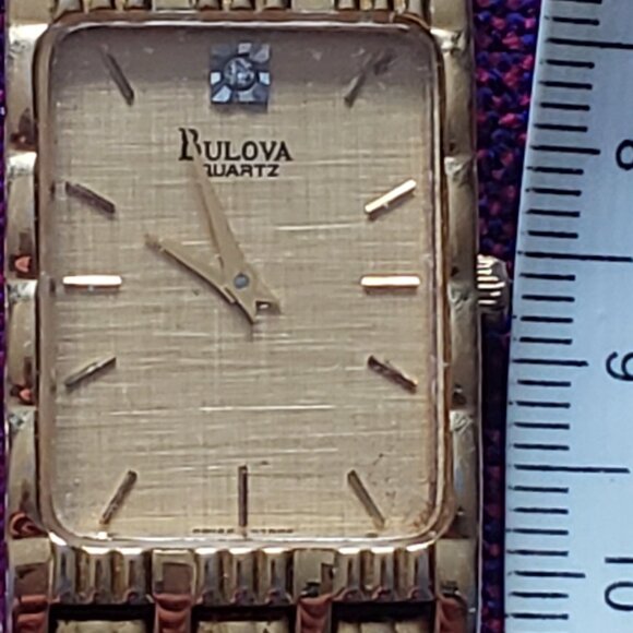 Bulova Diamond Accent Gold Dial Gold-Tone Stainless Steel Men's Wristwatch - Picture 4 of 15